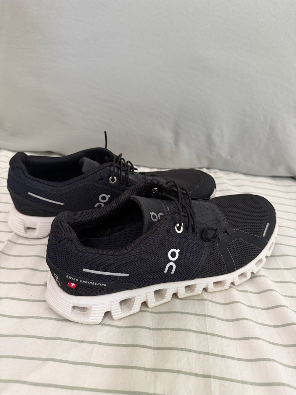 On Running Black Mesh Lace-Up Sneakers - Picture 2 of 4